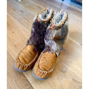 Not Rated Brand MukLuk Style House Shoes Slippers Faux Fur 7.5